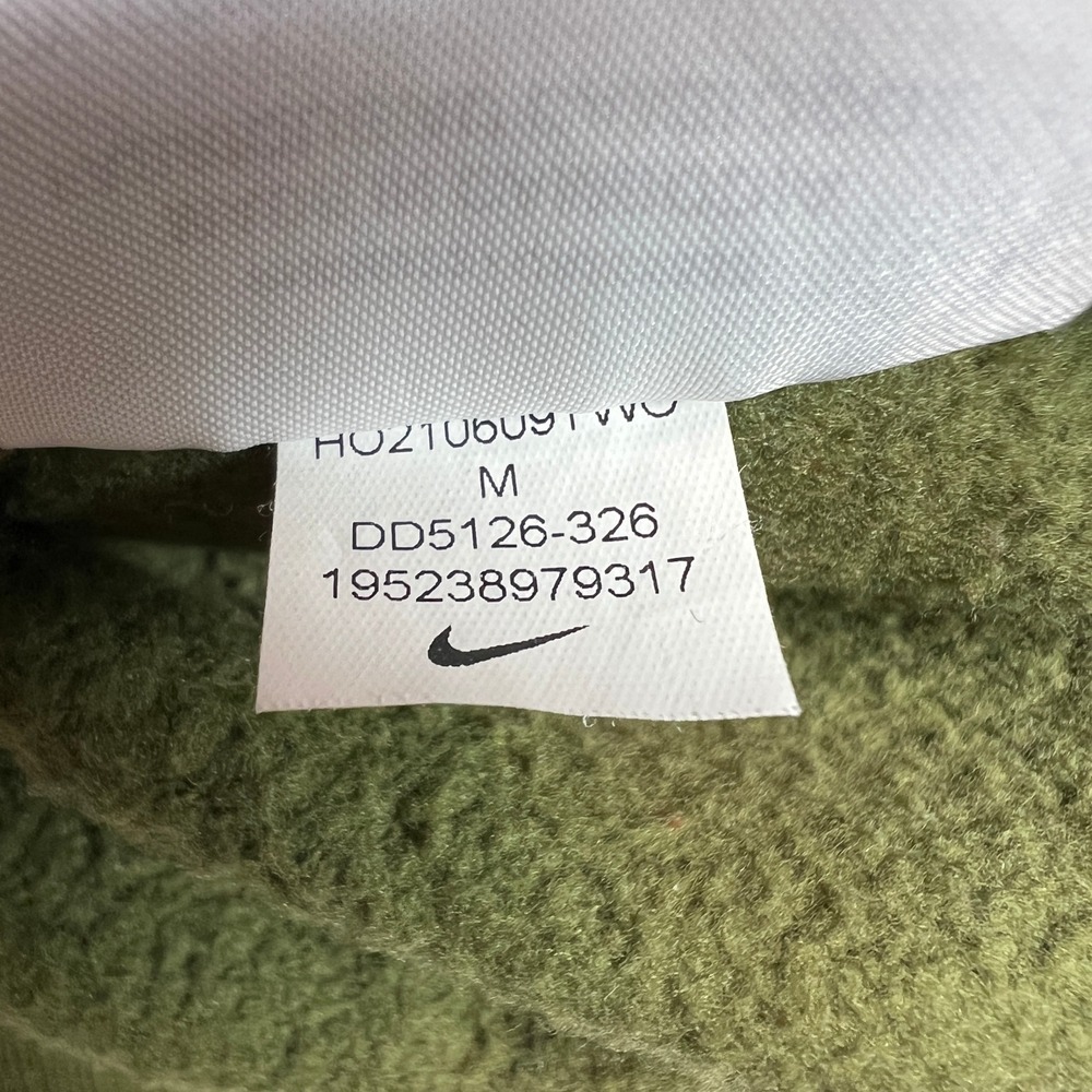 Nike Sportswear Club Fleece Tiger Camo Hoodie Sweatshirt Men M Olive Green Volt - Picture 9 of 10